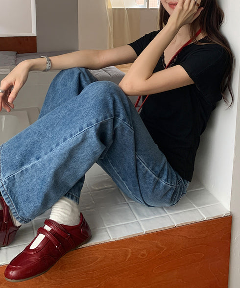 VネックTシャツ春夏 半袖トップス韓国風 レディース 半袖カットソー 着やせtシャツ大人可愛い おしゃれ夏服 カジュアルトップス フェミニントップス 無地 617SY-005